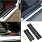 4PCS Car Stickers Universal Anti Scratch Carbon Fiber 60cm x 6.7cm Black