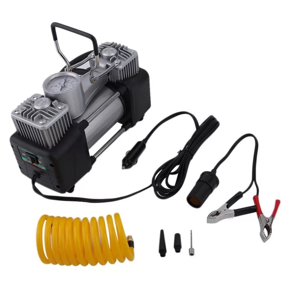 Car Dual Cylinder Air Pump 150W Air Pump Car Air Pump High Power Toolbox Air Pump