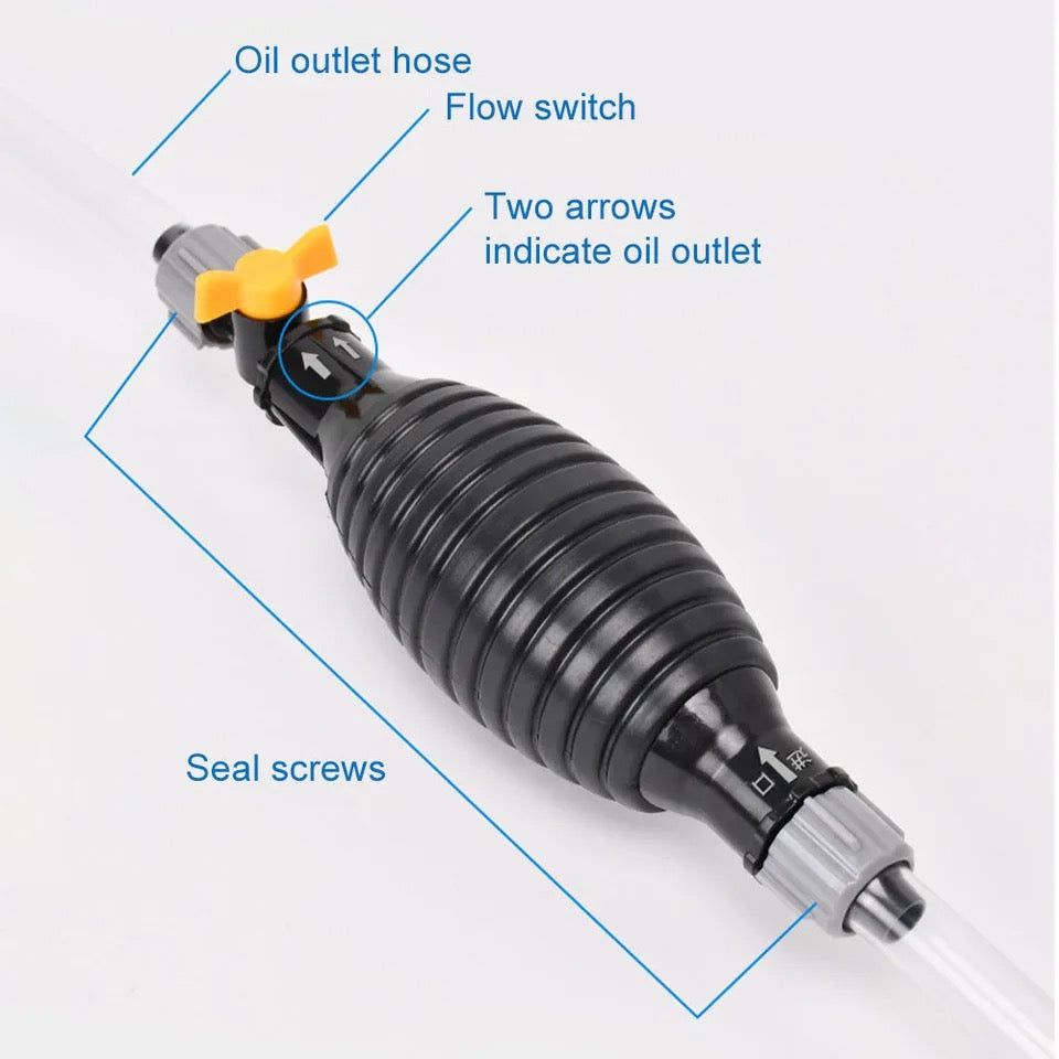 Fuel Transfer Pump Valve Manual Pump with Flow Switch Universal Oil Pump Liquid Sucker Extraction Pump