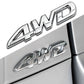 Metal 4WD Displacement Emblem Badge All Wheel Drive Auto car