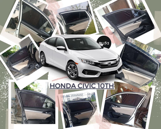 Window Curtains Sun Shades (Car Pardy) for Honda Civic 2016 - 2021 10th