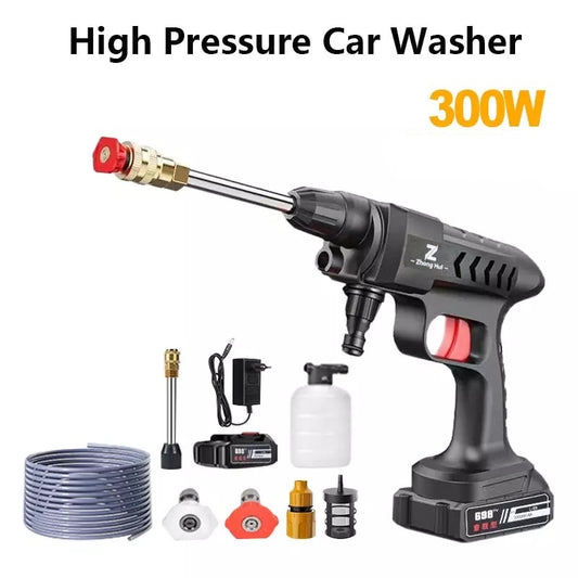 NEW Cordless High Pressure Car Washer – Rechargeable Car Wash Gun & Foam Machine