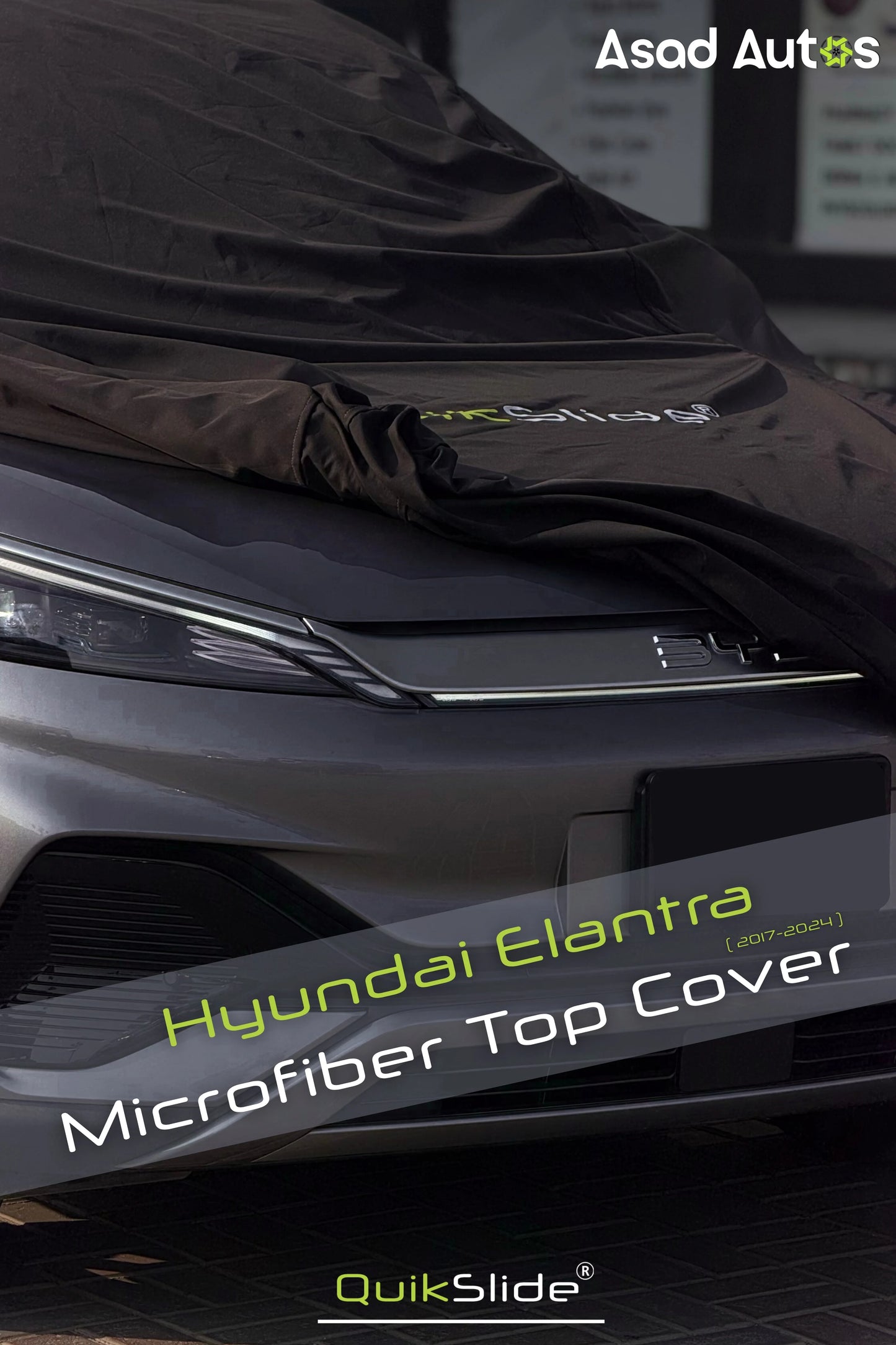 QuikSlide Microfiber Top Cover for Hyundai Elantra 2017–2024