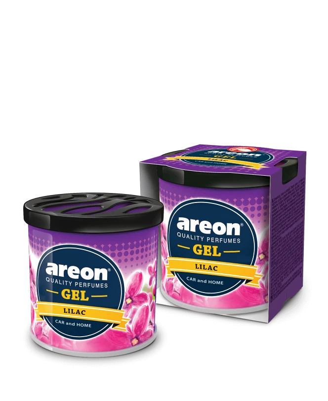 Gel air freshener with fresh energizing fragrances LILAC