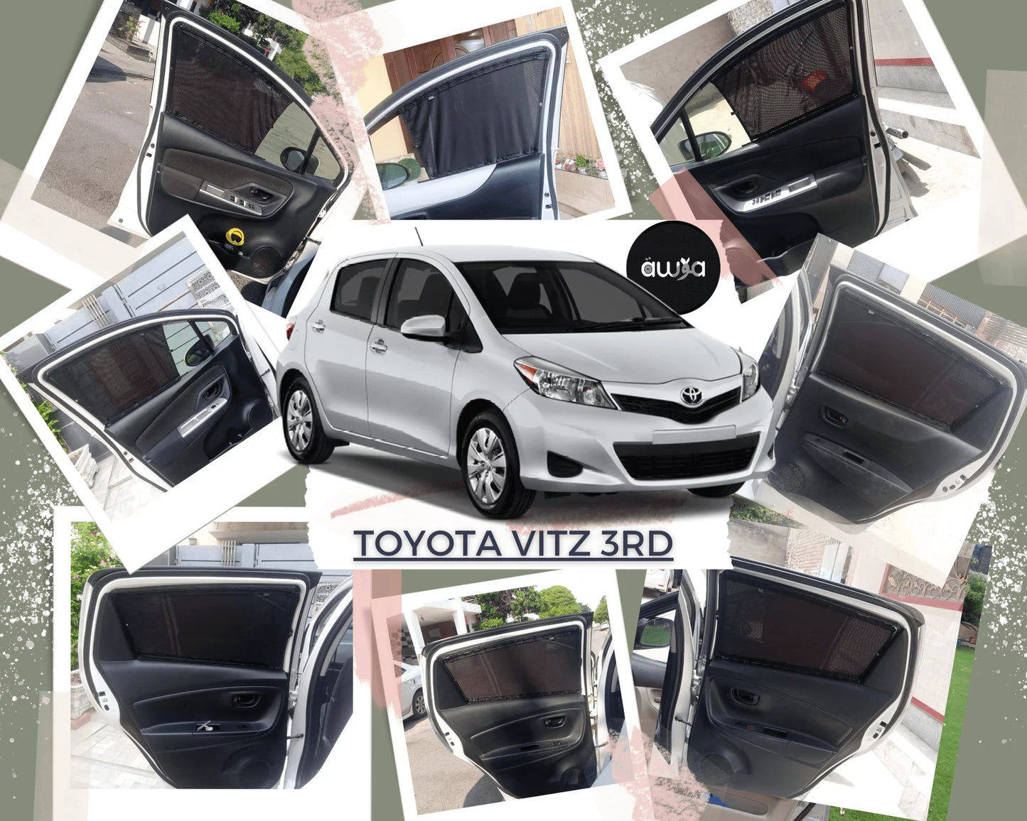 Awra Curtains for Toyota Vitz 2012 - 2021 3rd