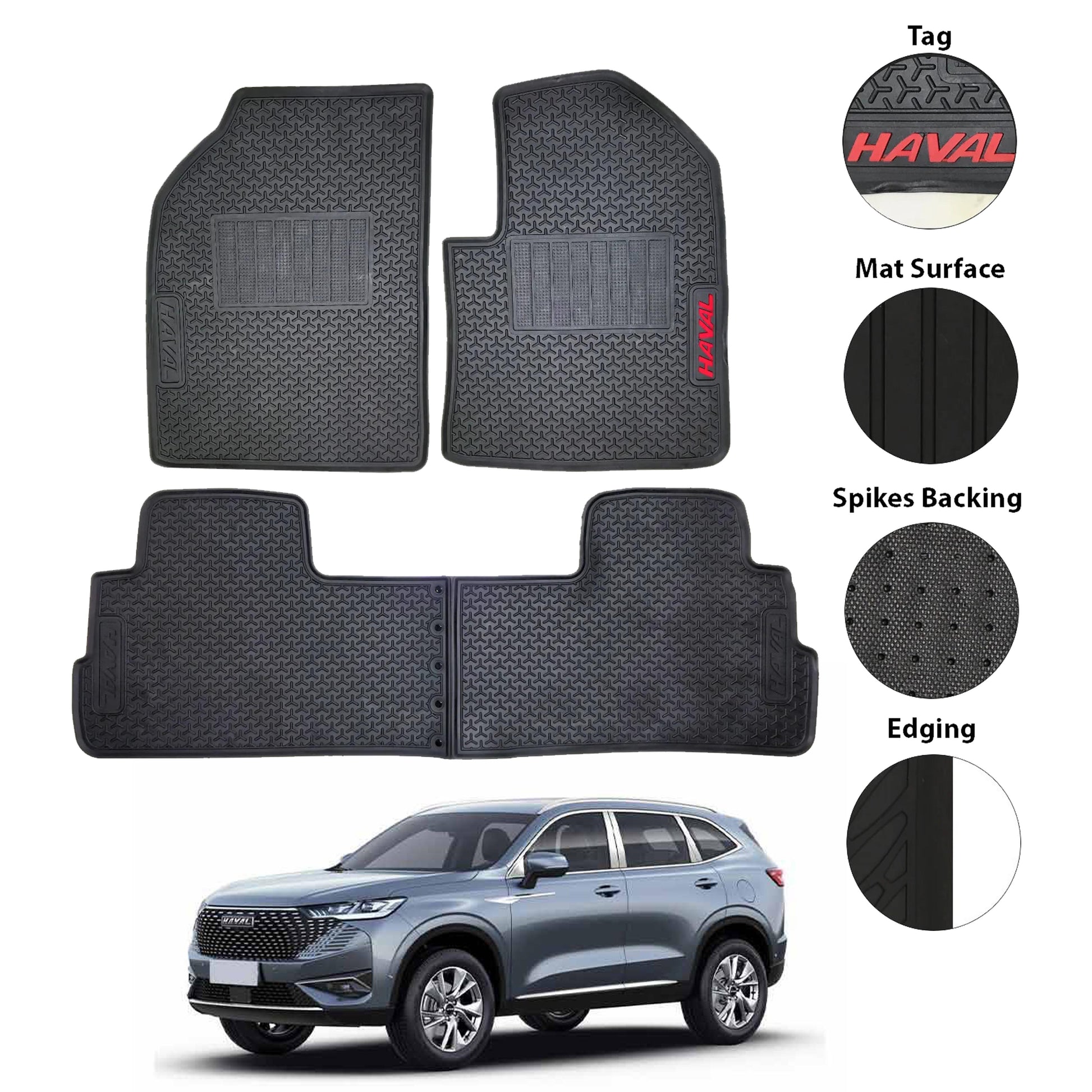 Premium Latex PVC Car Floor Mats for HAVAL H6 2022-2024