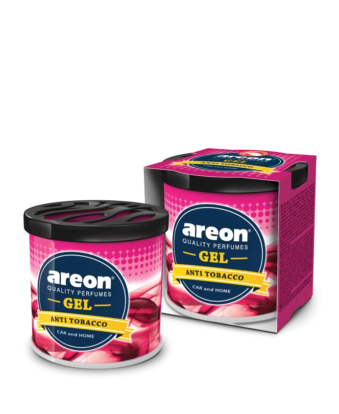 Gel air freshener with fresh energizing fragrances ANTITOBACCO