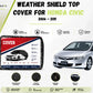 Weather shield top cover protecting Honda Civic 2006-2011 from rain and dust while parked outdoors - Asad Autos