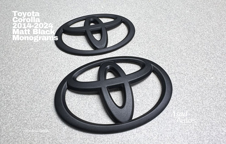 Toyota Corolla 2014-2024 Matte Black Monograms