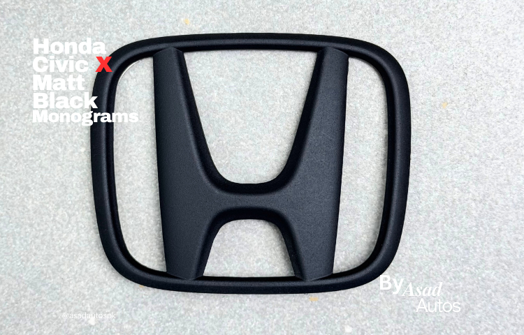 Honda Civic 2016-2021 Matte Black Monograms