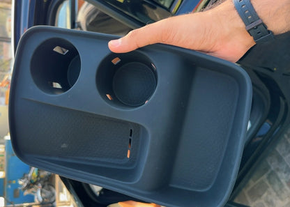 Centre Console Organizer Tray for GWM Haval H6 2025-2026 with armrest storage box, wireless charging access, dual cup holders, and premium interior organization.
