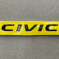 Matte Black Civic Rear Emblem / Monogram / Logo For Honda Civic