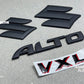 Suzuki Alto Matte Black Monograms – Premium-quality emblem upgrade for a sleek, modern look. Perfectly designed for Suzuki Alto models, durable, fade-resistant, and easy to install for a stylish finish