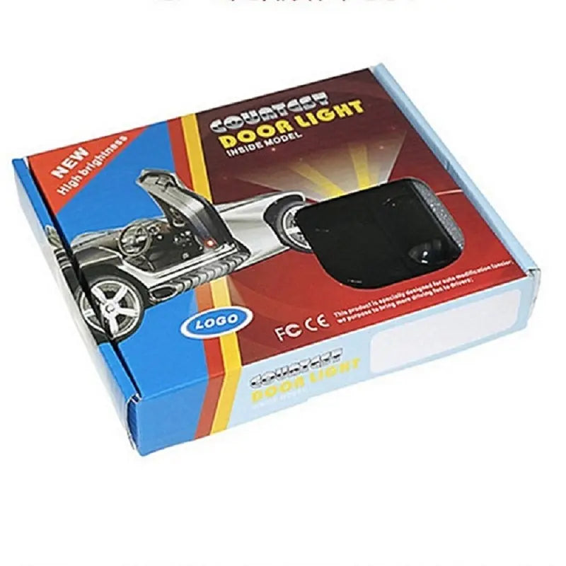 2-piece car door logo projection lights for Toyota with LED welcome light projection