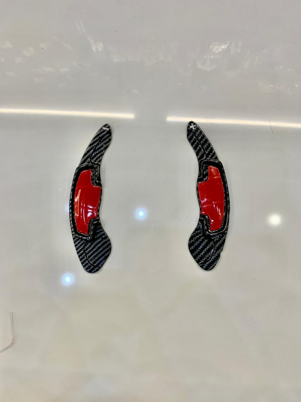 2-piece carbon paddle shift extensions for Honda Civic X steering wheel