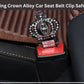 2-piece King Crown alloy car seat belt clip safety belt buckle accessories