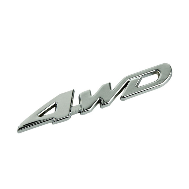 Metal 4WD Displacement Emblem Badge All Wheel Drive Auto car