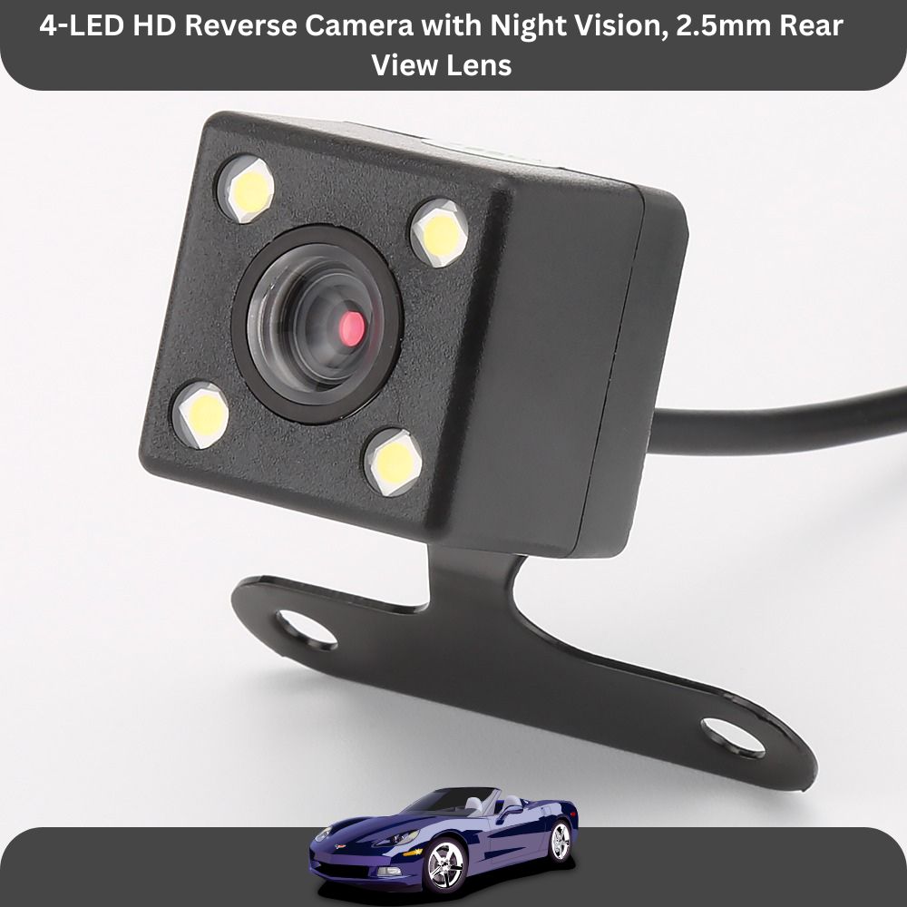 4-LED HD Reverse Camera with Night Vision, 2.5mm Rear View Lens – Asad ...