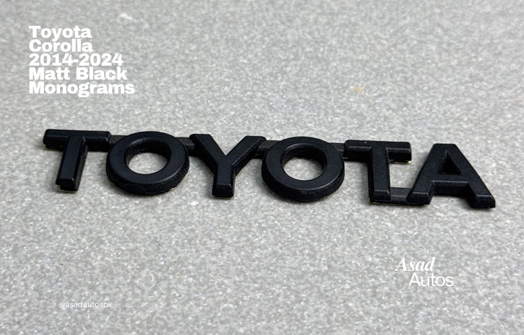 Toyota Corolla 2014-2024 Matte Black Monograms