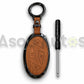 5D Zinc Leather Key Cover for Hyundai Sonata N Line 2025-2026 hanging from pants
