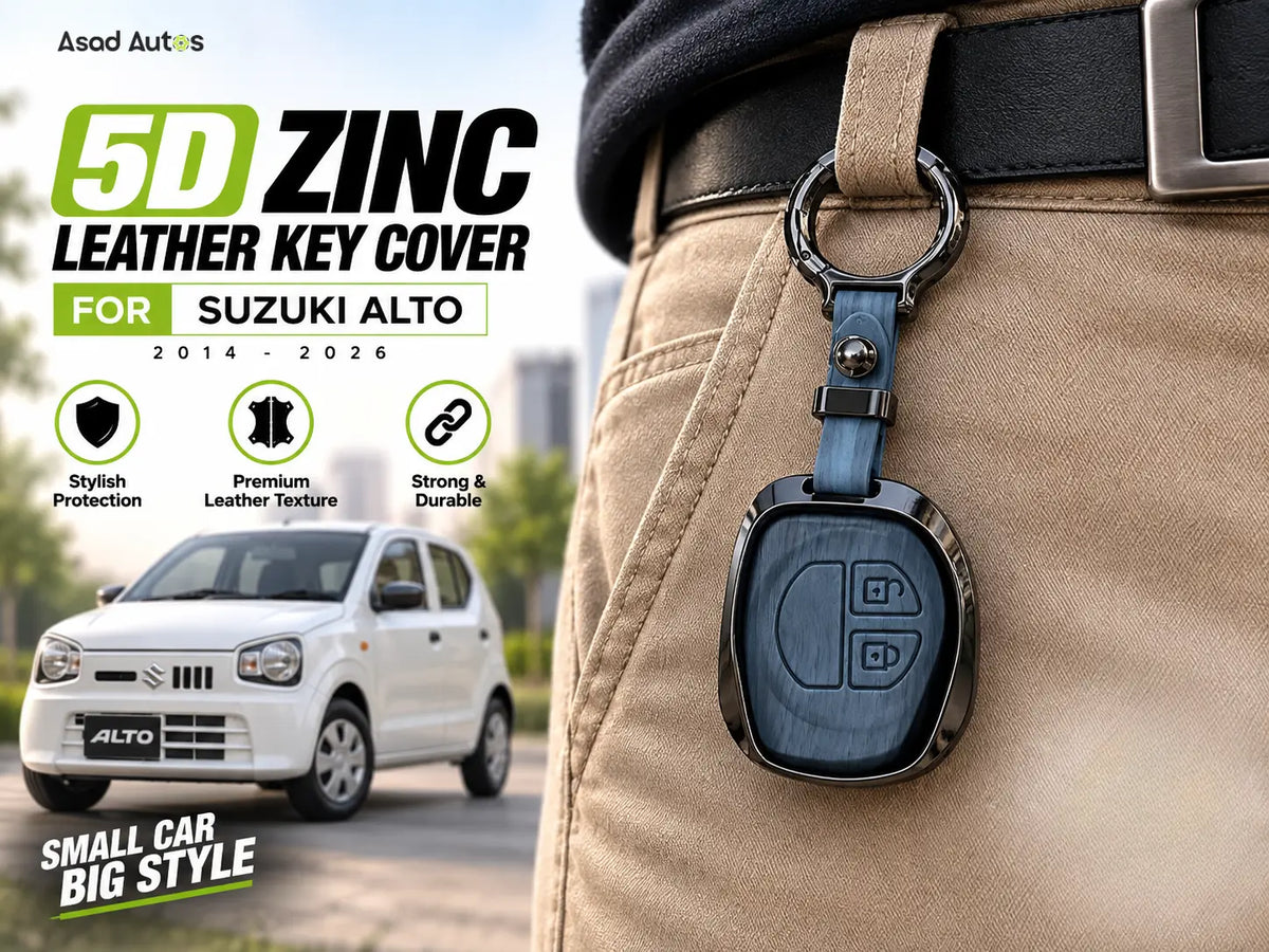 5D Zinc Leather Key Cover for Suzuki Alto 2014–2026