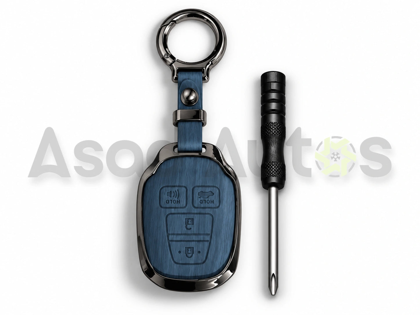 5D Zinc Leather Key Cover for Toyota Yaris 1.3cc Pak