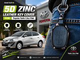 5D Zinc Leather Key Cover for Toyota Yaris 1.3cc Pak