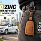 5D zinc leather key cover for Honda City 2022–2026 with key ring and screwdriver