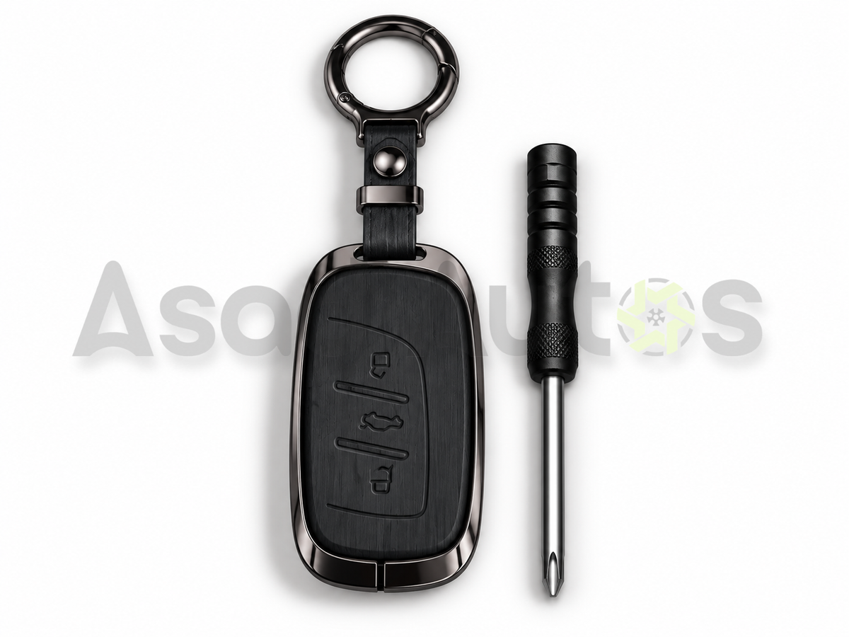 5D zinc leather key cover for MG HS 2021-2024