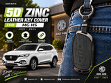 5D zinc leather key cover for MG HS 2021-2024