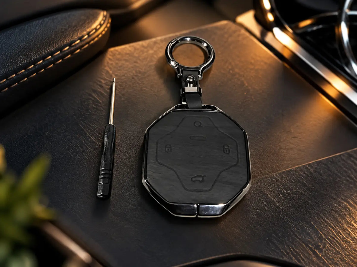 BLACK 5D zinc leather key cover for Jetour T2 2026-2027