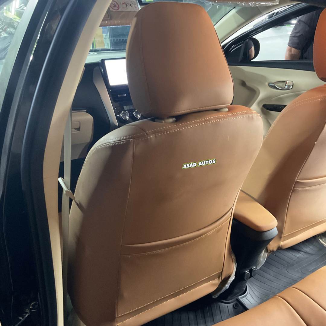 Bespoke Mustard Seat Covers for Toyota Yaris