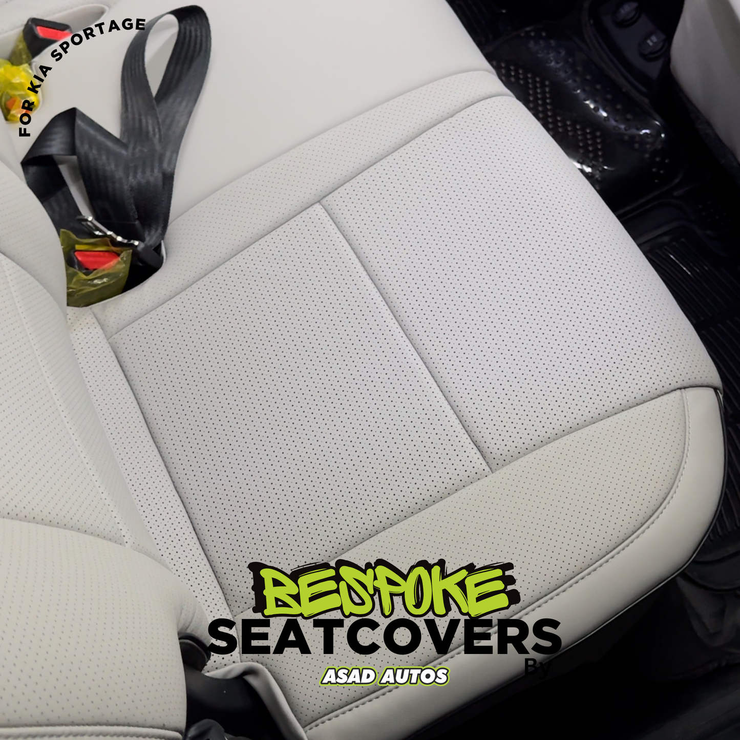 Bespoke Seat Covers & Steering Cover - Premium Japanese Synthetic Fiber for Kia Sportage