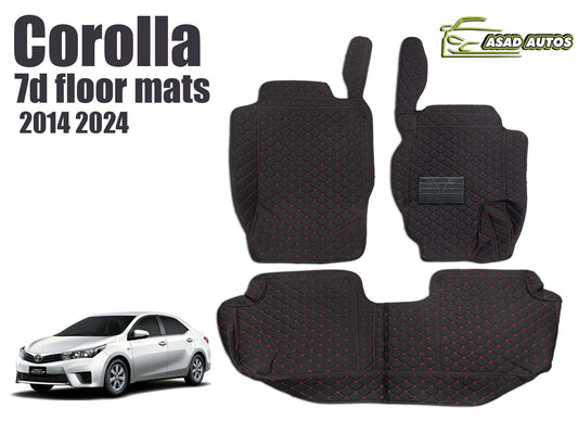 7D Floor Mats for Toyota Corolla (2014-2024) – Premium Interior Protection and Style
