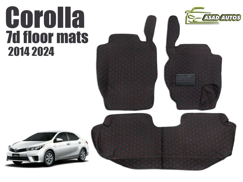 7D Floor Mats for Toyota Corolla 2014-2026 – Premium Interior Protection and Style
