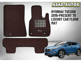 7D Luxury Car Floor Mat for Hyundai Tucson 2019–Present – Waterproof, Full Coverage
