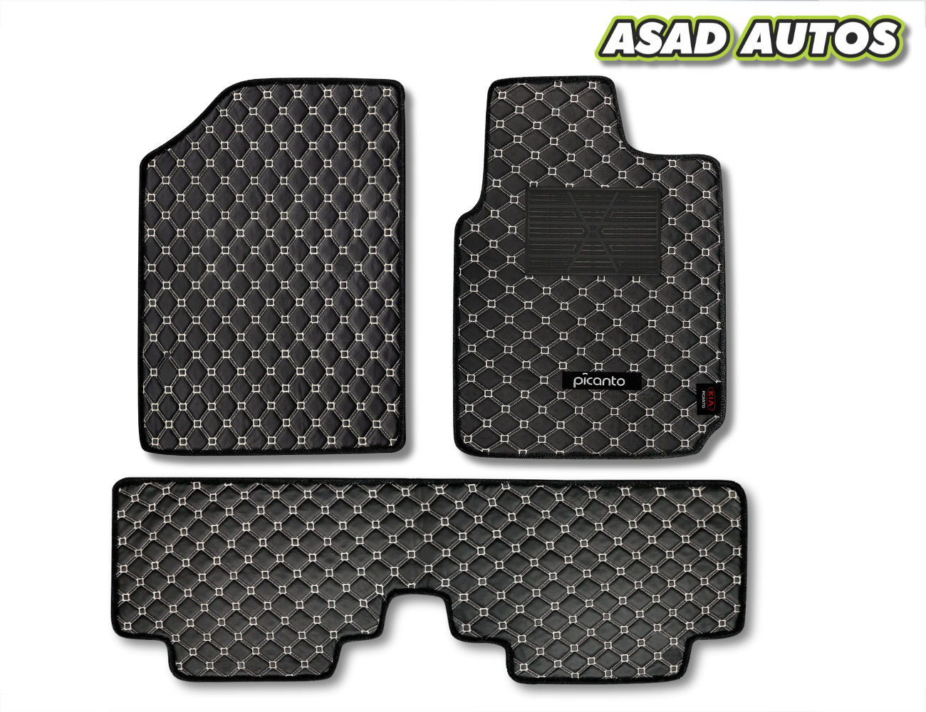 KIA Picanto 7D Luxury Floor Mats (2019–Present) – Premium Fit, Waterproof & Anti-Slip