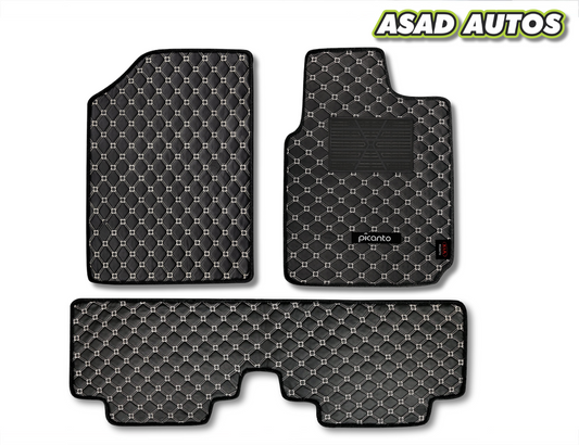 KIA Picanto 7D Luxury Floor Mats (2019–Present) – Premium Fit, Waterproof & Anti-Slip