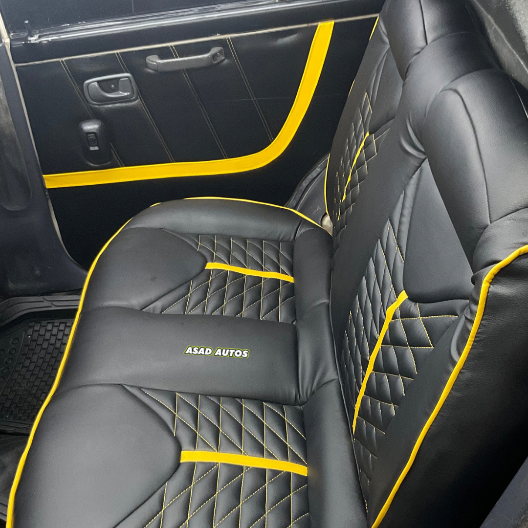 Yellow Lamborghini Style Premium Bespoke Seat Covers for Daihatsu Coure