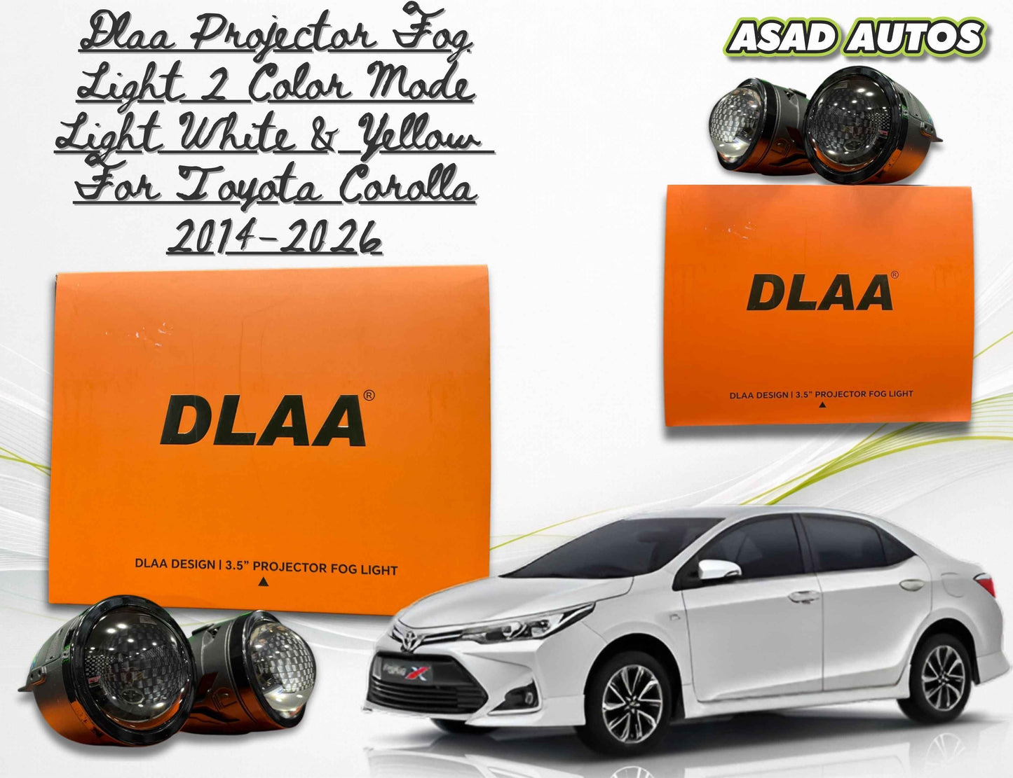 DLAA Fog Light Projector For Toyota Corolla 2014–2026