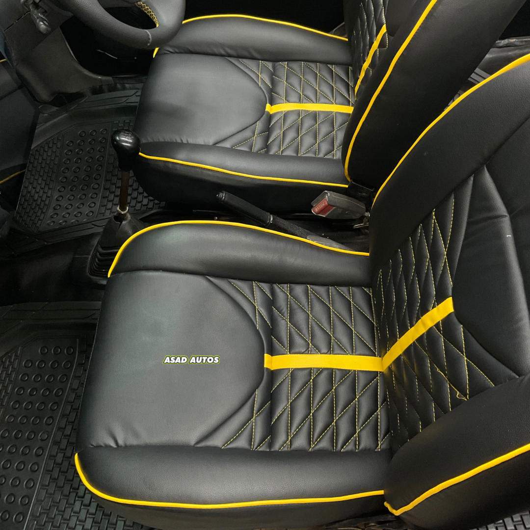 Yellow Lamborghini Style Premium Bespoke Seat Covers for Daihatsu Coure