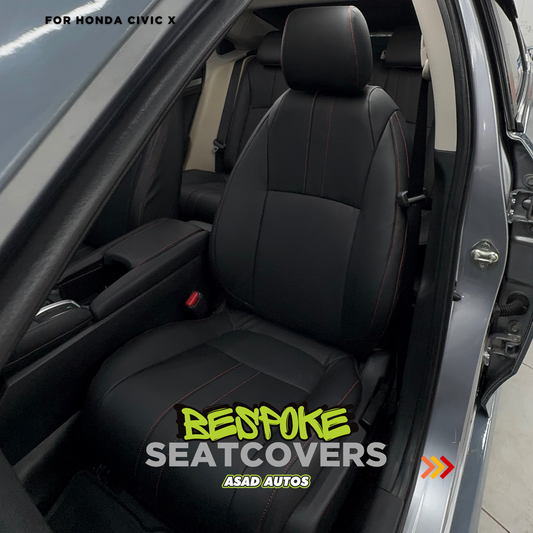 Bespoke Japanese Synthetic Seat Covers & Steering Cover for Honda Civic (2016-2021)