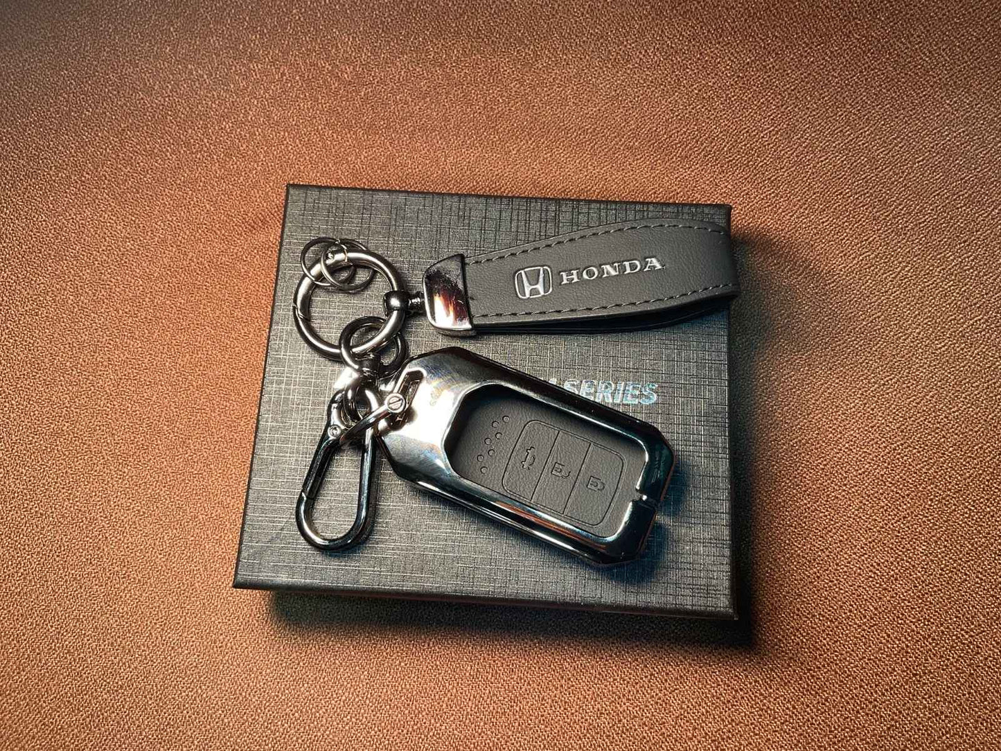 AAA Platinum Series Leather Metal Key Cover for Honda Civic 2016–2021