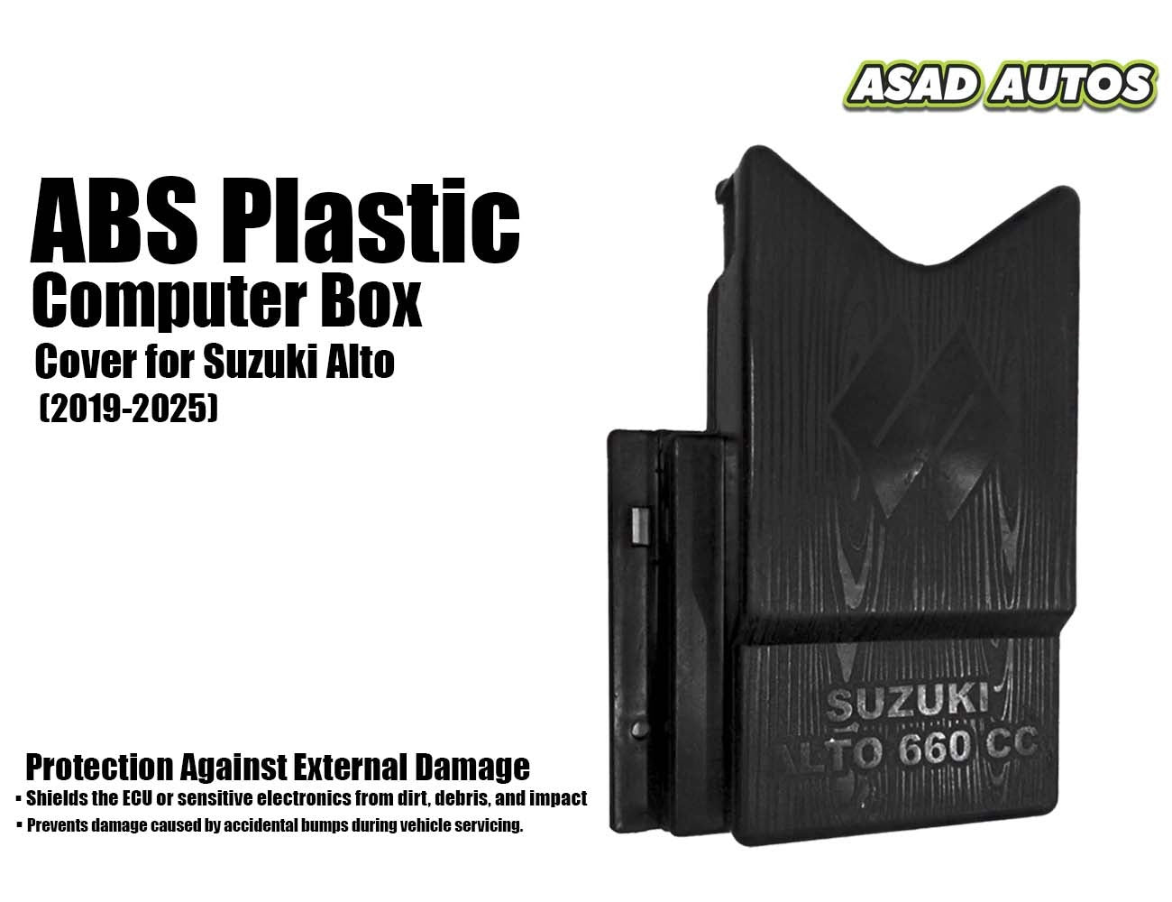 ABS Plastic Computer Box Cover for Suzuki Alto 2019-2025 – Durable and Protective

