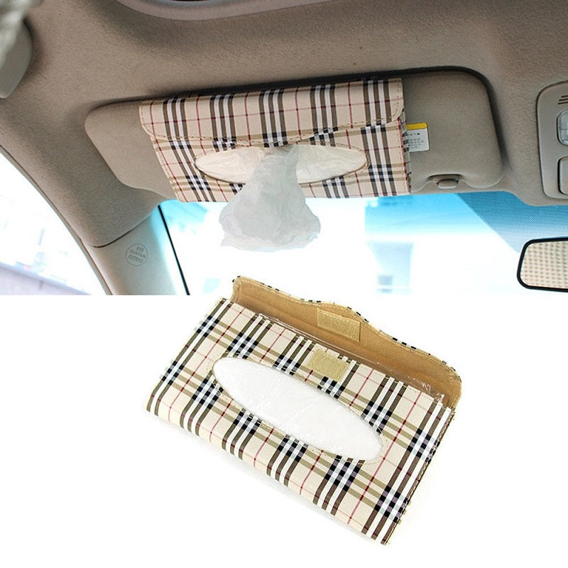 Car Sun Visor Tissue Box with Clip – Convenient & Stylish Tissue Storage