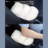 Universal Beige Car Center Armrest Soft Cushion Pad