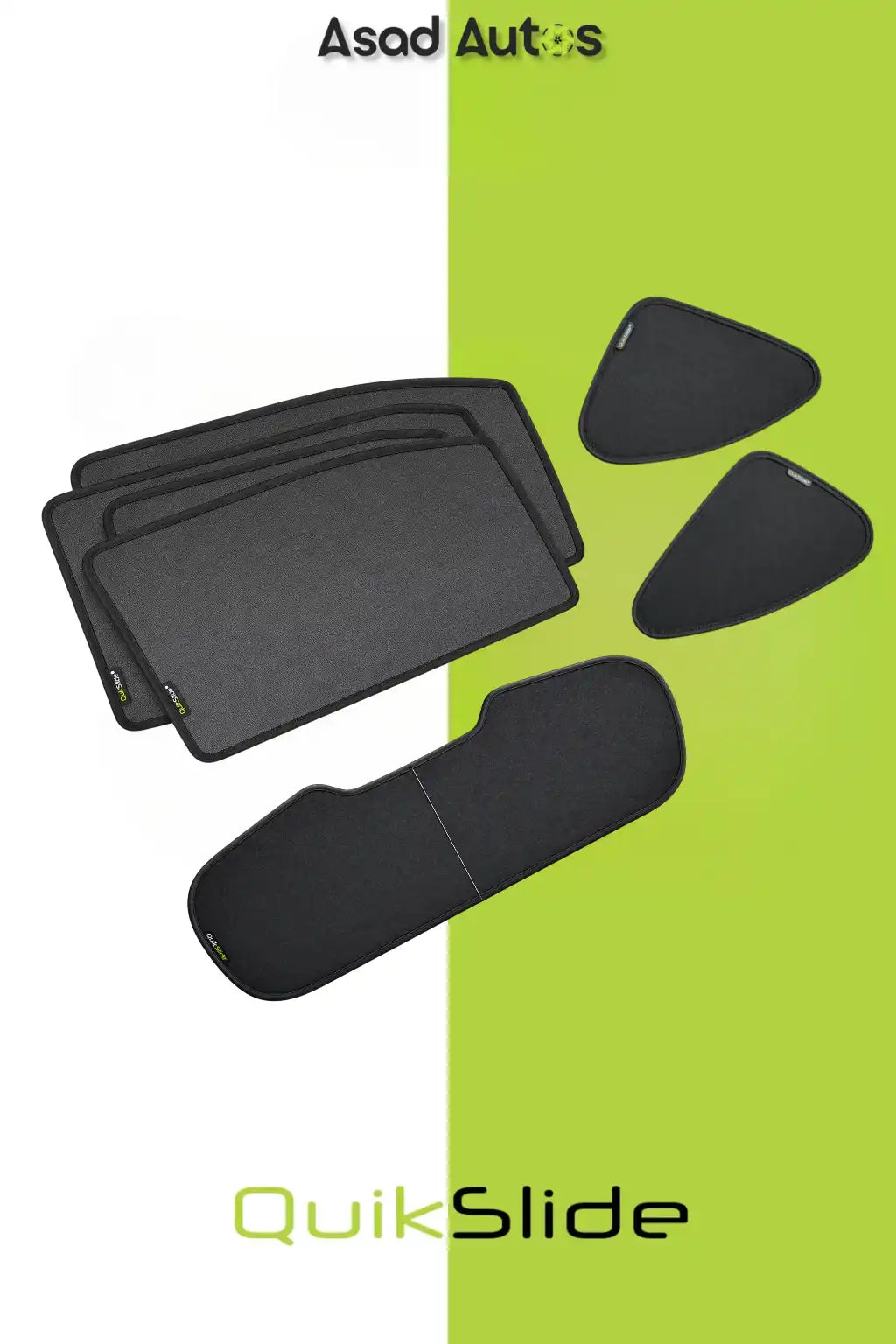 QS QuikSlide custom fit window sun shades installed on DFSK Glory 580 2022-2025 SUV side window