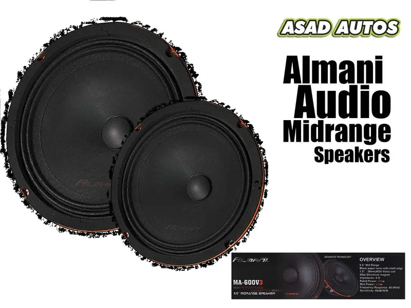 Almani MA-600V3 Mid Range Speaker – Premium 260W RMS, 450W Peak Power Audio