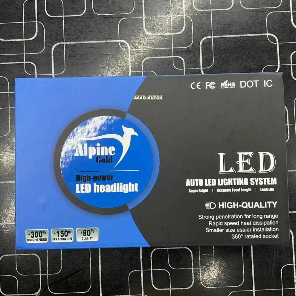 Alpine Gold LED Lights for Toyota Hilux Vigo – High Brightness & Stylish Yellow Beam