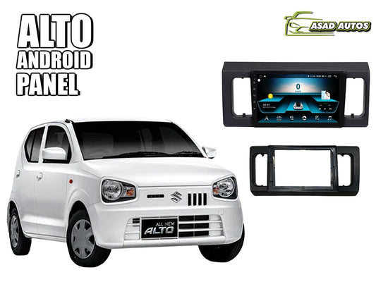 Android Panel / Tab Frame 9" Matte Black for Suzuki Alto 2014-2024

